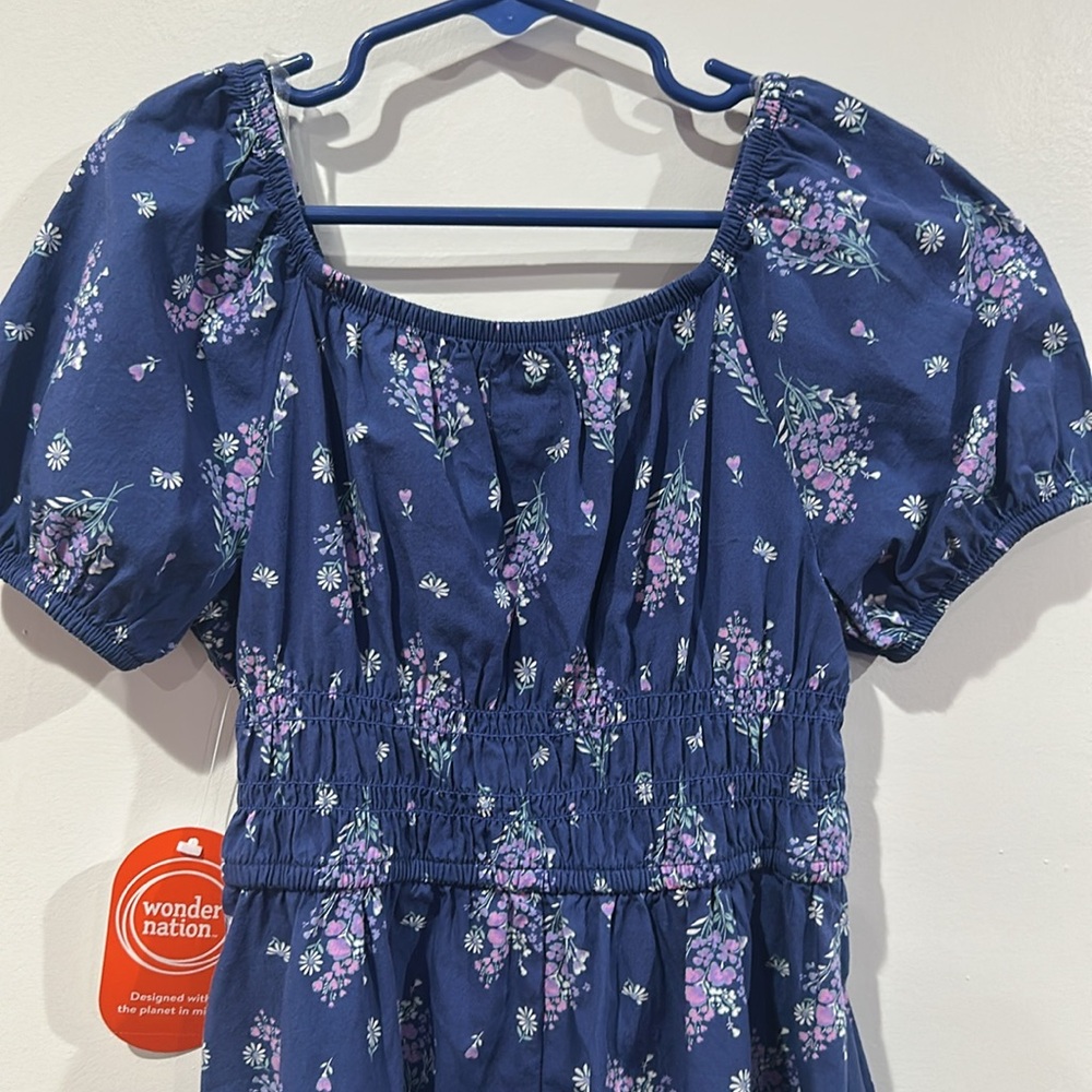 Floral Blue Kids Dress Size Small - Picture 4 of 10